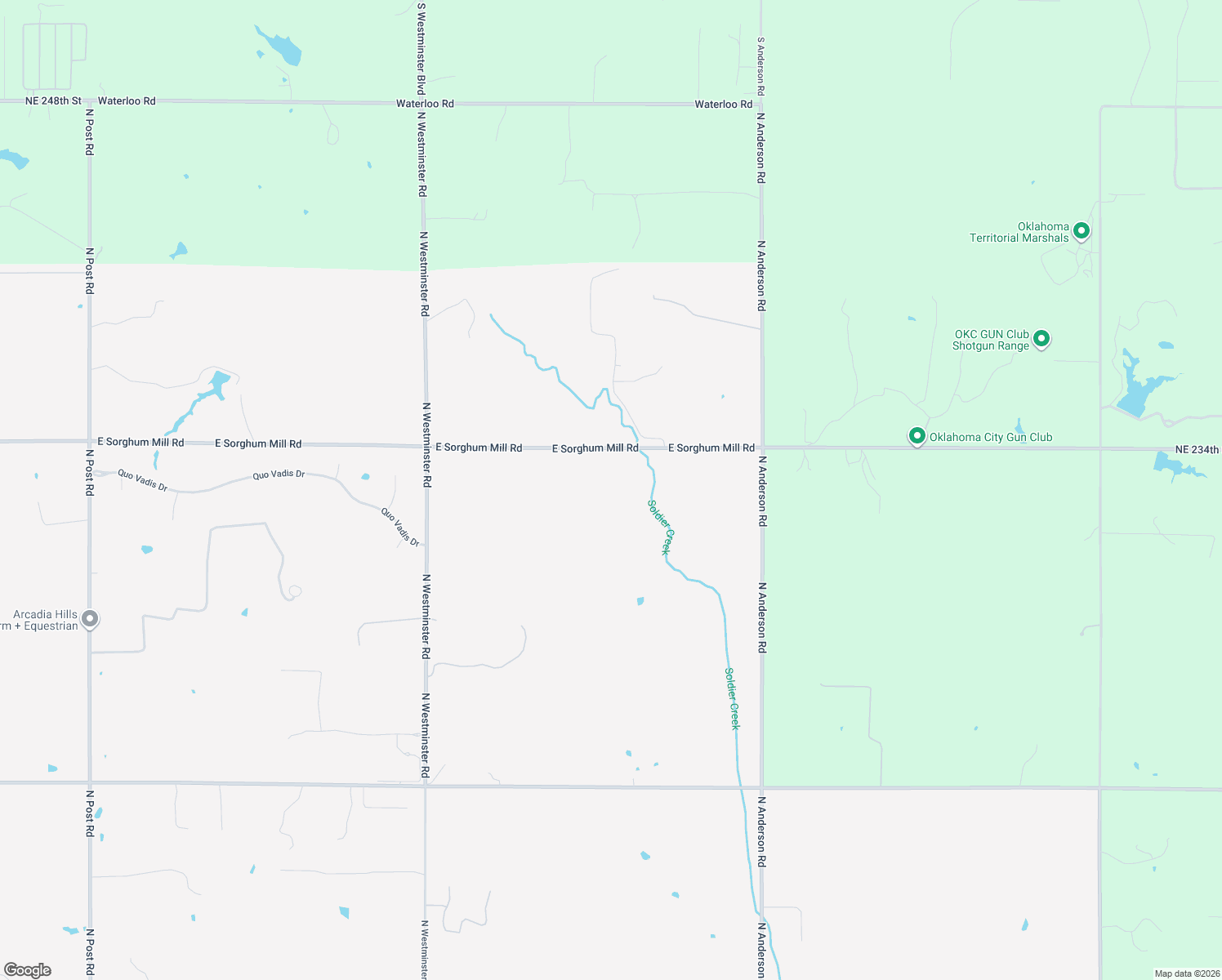 map of restaurants, bars, coffee shops, grocery stores, and more near 11900 East Sorghum Mill Road in Arcadia