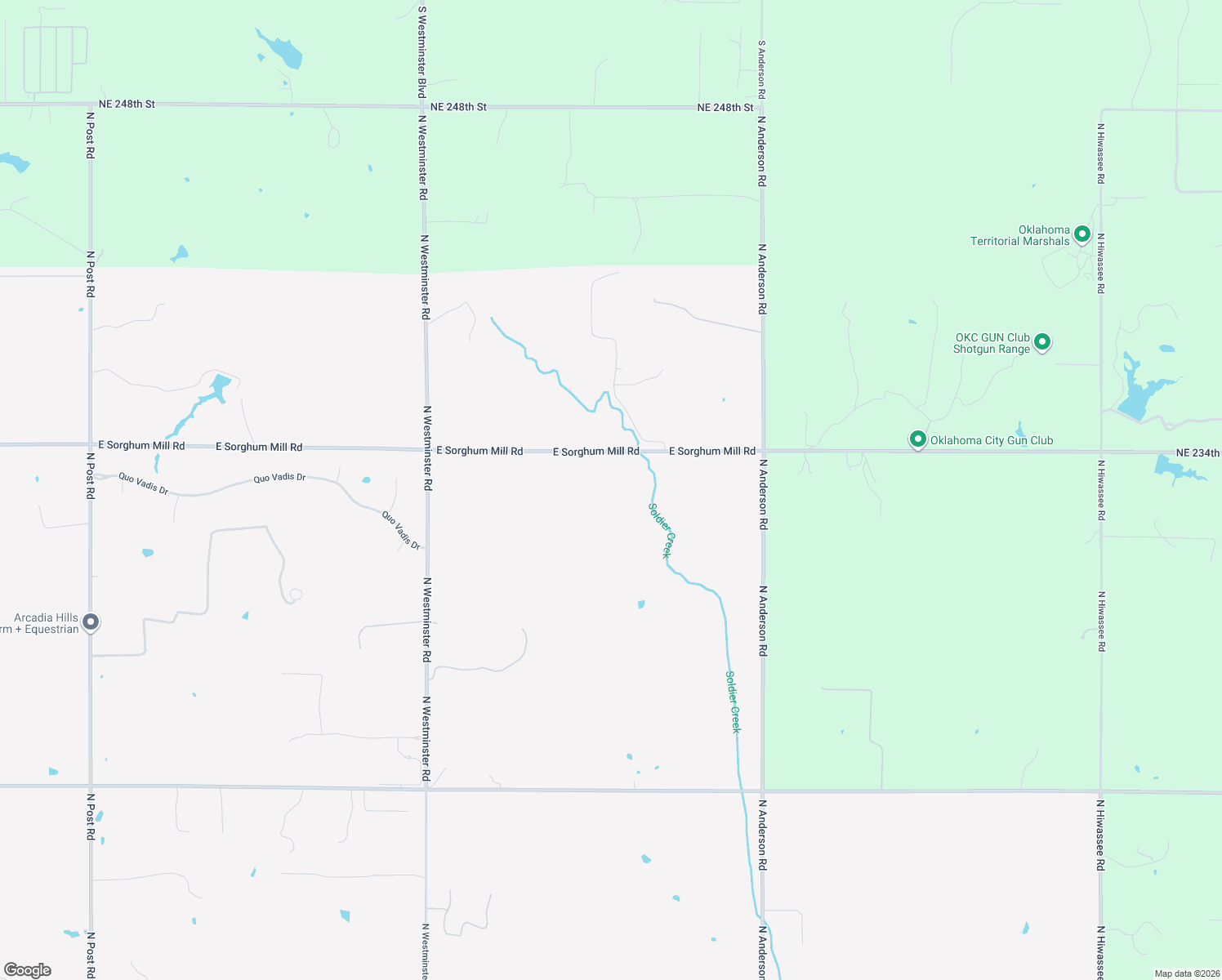 map of restaurants, bars, coffee shops, grocery stores, and more near 11900 East Sorghum Mill Road in Arcadia