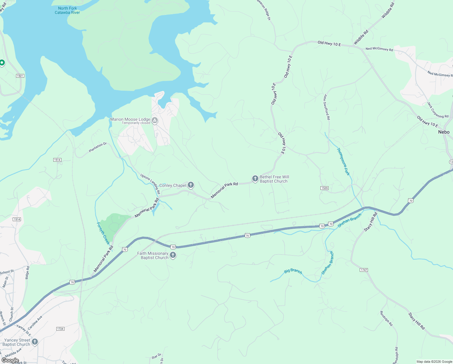 map of restaurants, bars, coffee shops, grocery stores, and more near 1471 Old Highway 10 East in Marion
