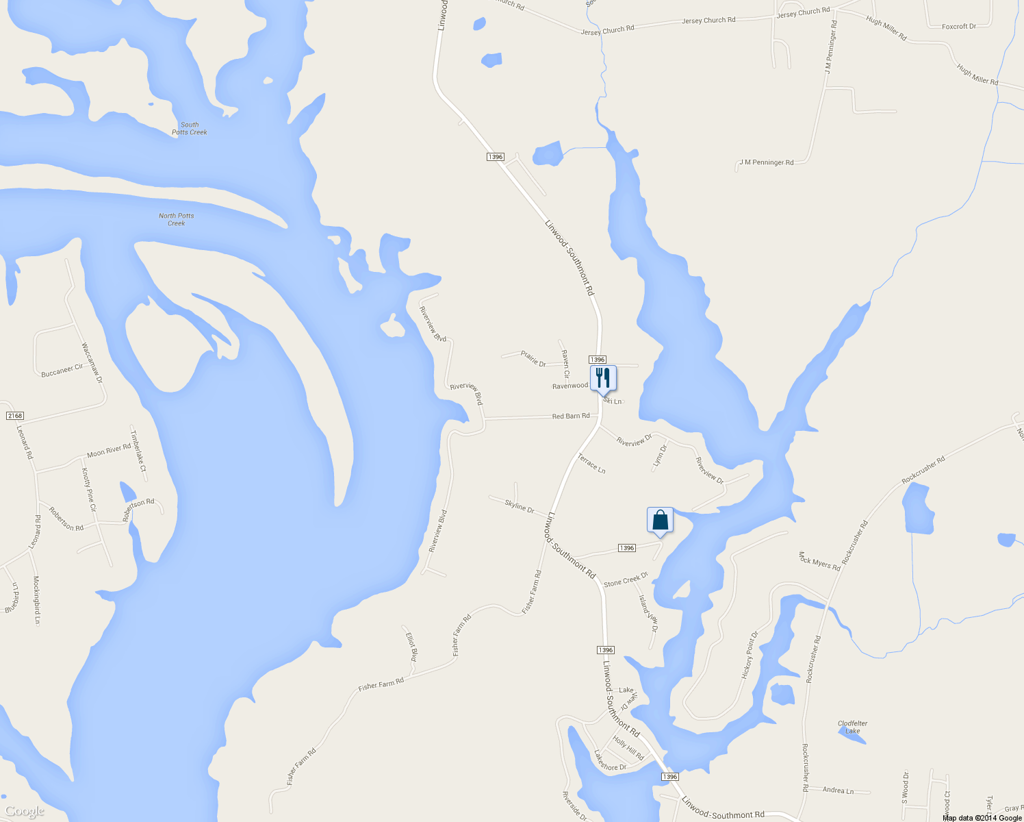 map of restaurants, bars, coffee shops, grocery stores, and more near 414 Red Barn Rd in Lexington