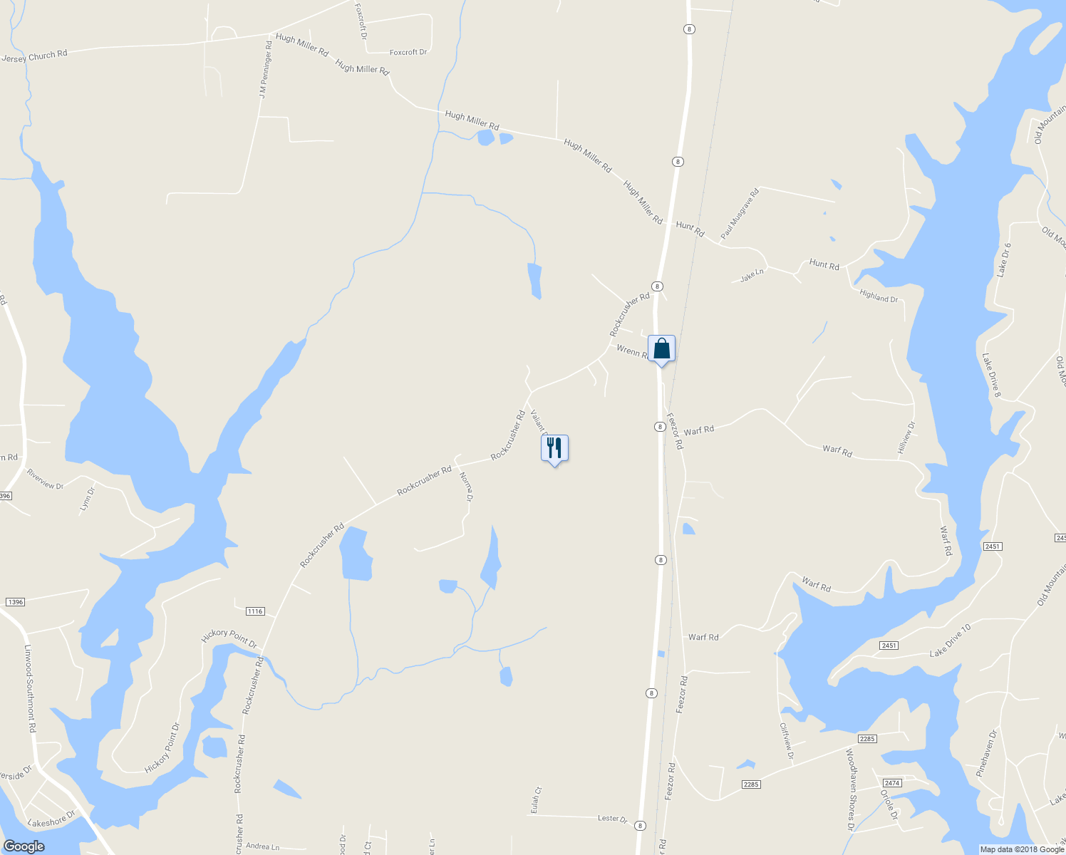 map of restaurants, bars, coffee shops, grocery stores, and more near 186 Valiant Drive in Lexington