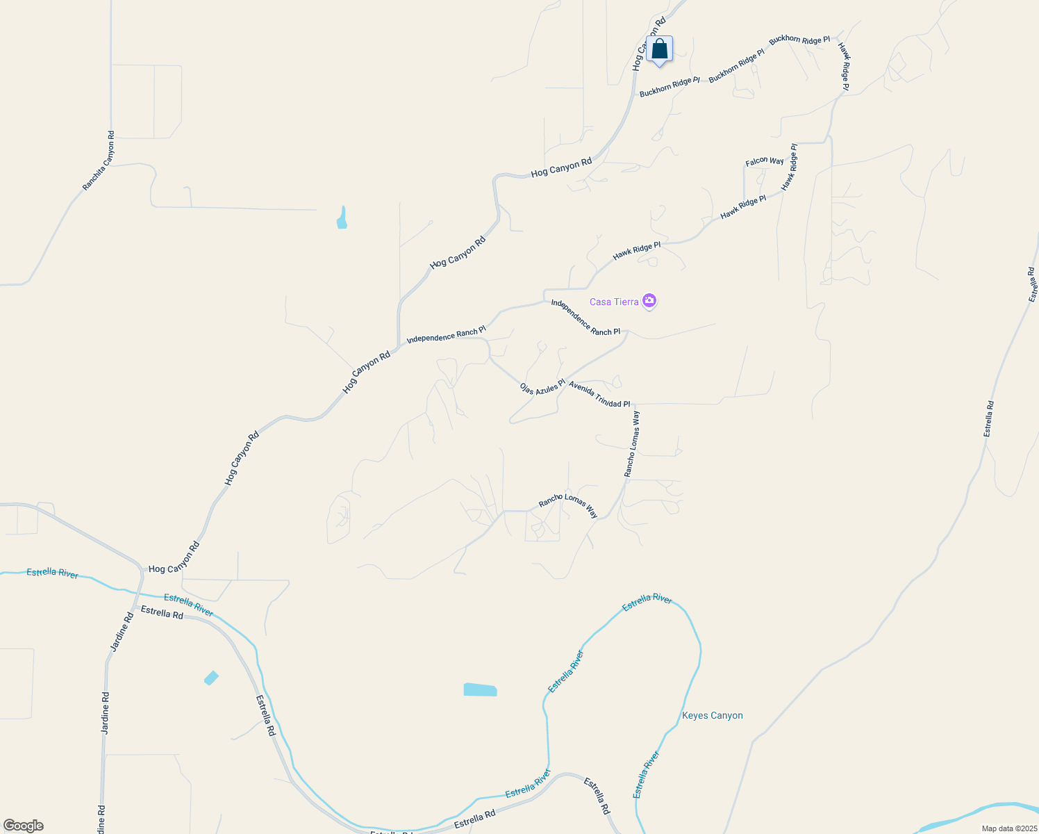 map of restaurants, bars, coffee shops, grocery stores, and more near 6335 Ojas Azules Place in San Miguel