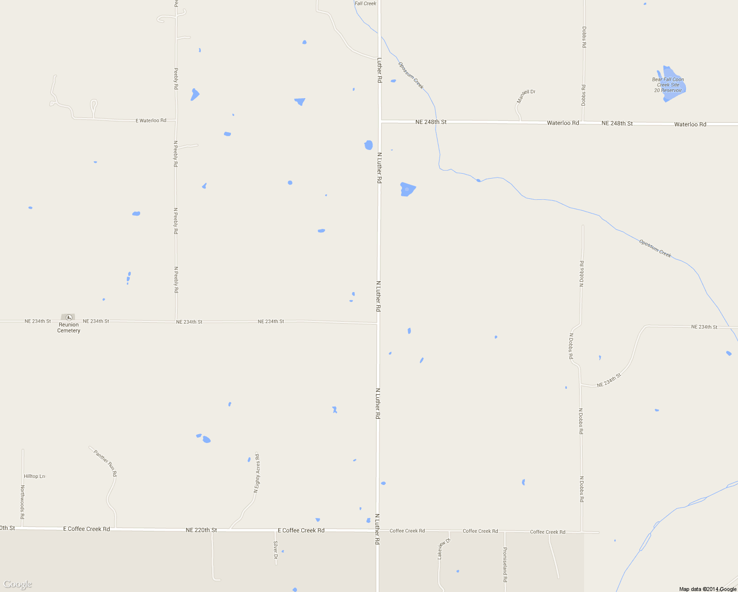 map of restaurants, bars, coffee shops, grocery stores, and more near 23611 N Luther Rd in Luther