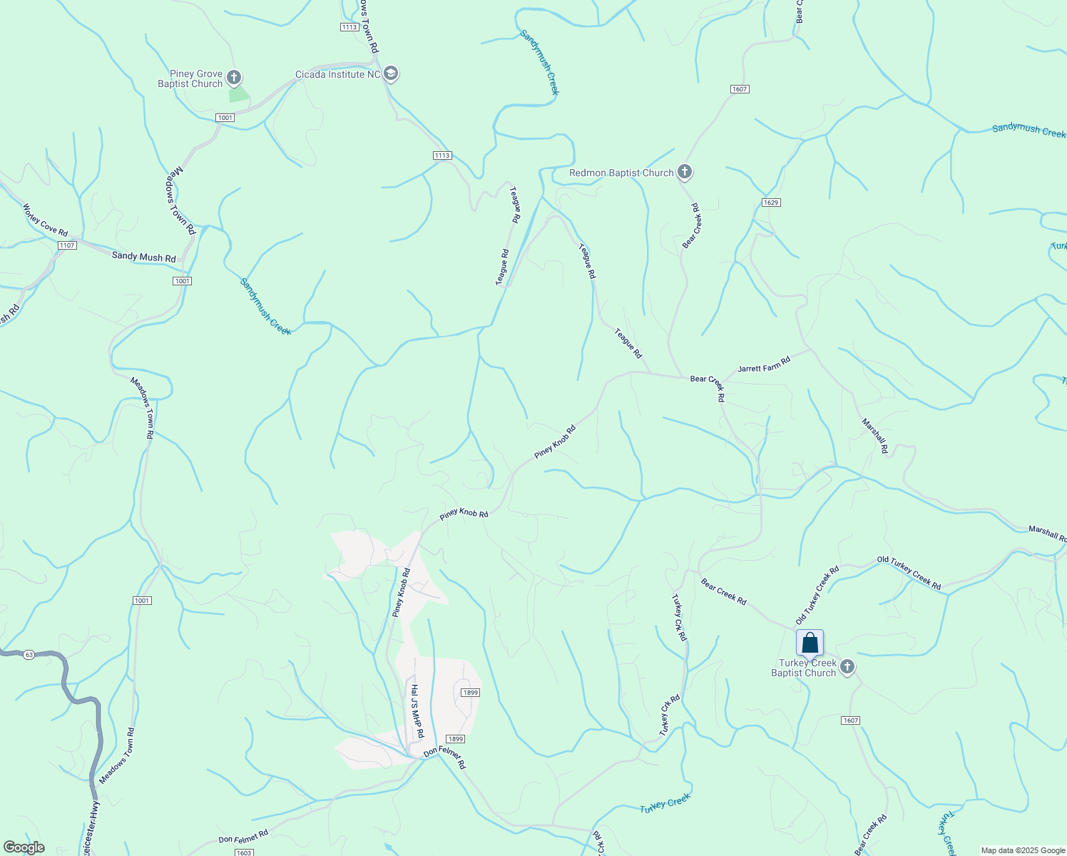 map of restaurants, bars, coffee shops, grocery stores, and more near 351 Piney Knob Road in Marshall