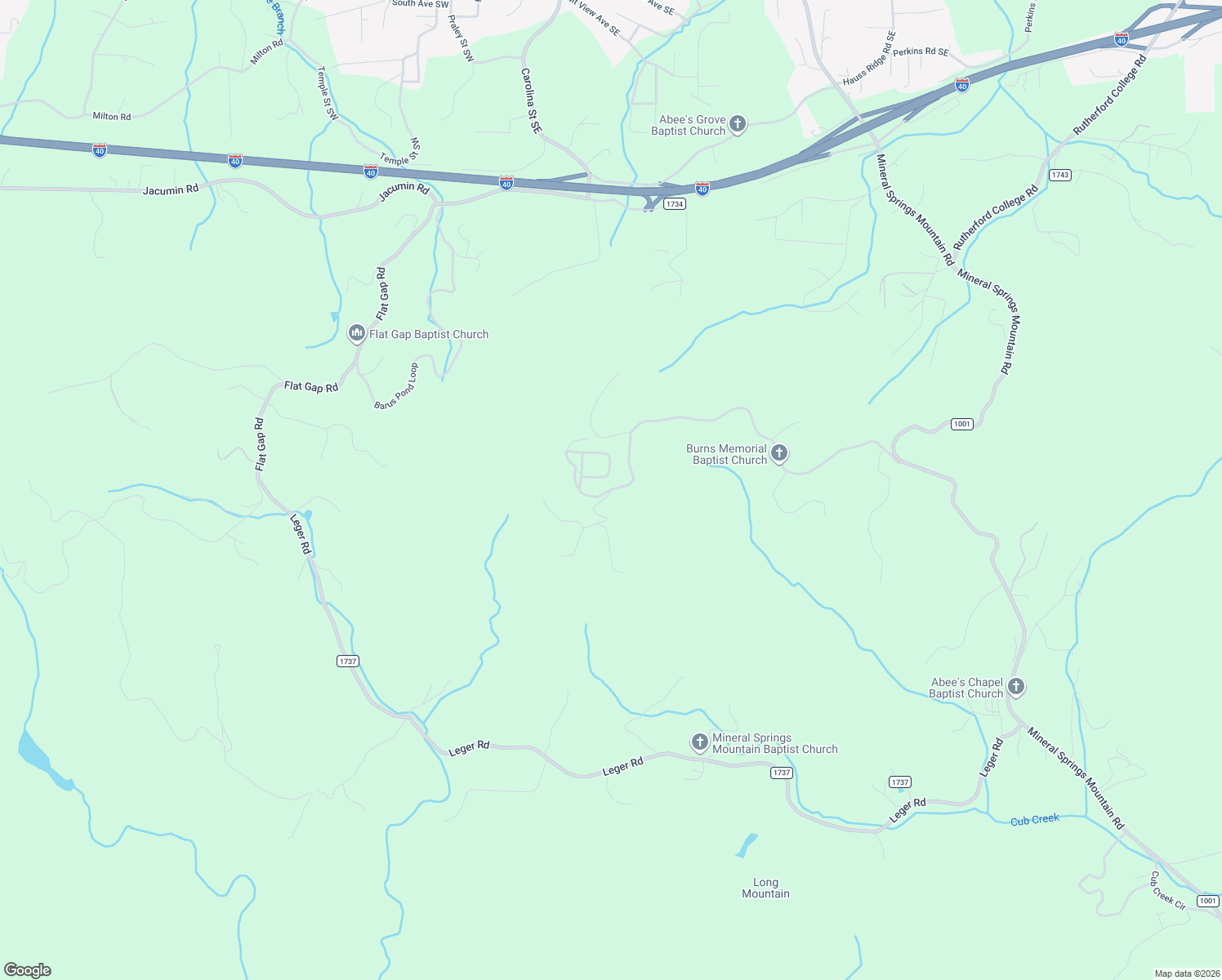 map of restaurants, bars, coffee shops, grocery stores, and more near 3580 Methodist Park Road in Valdese