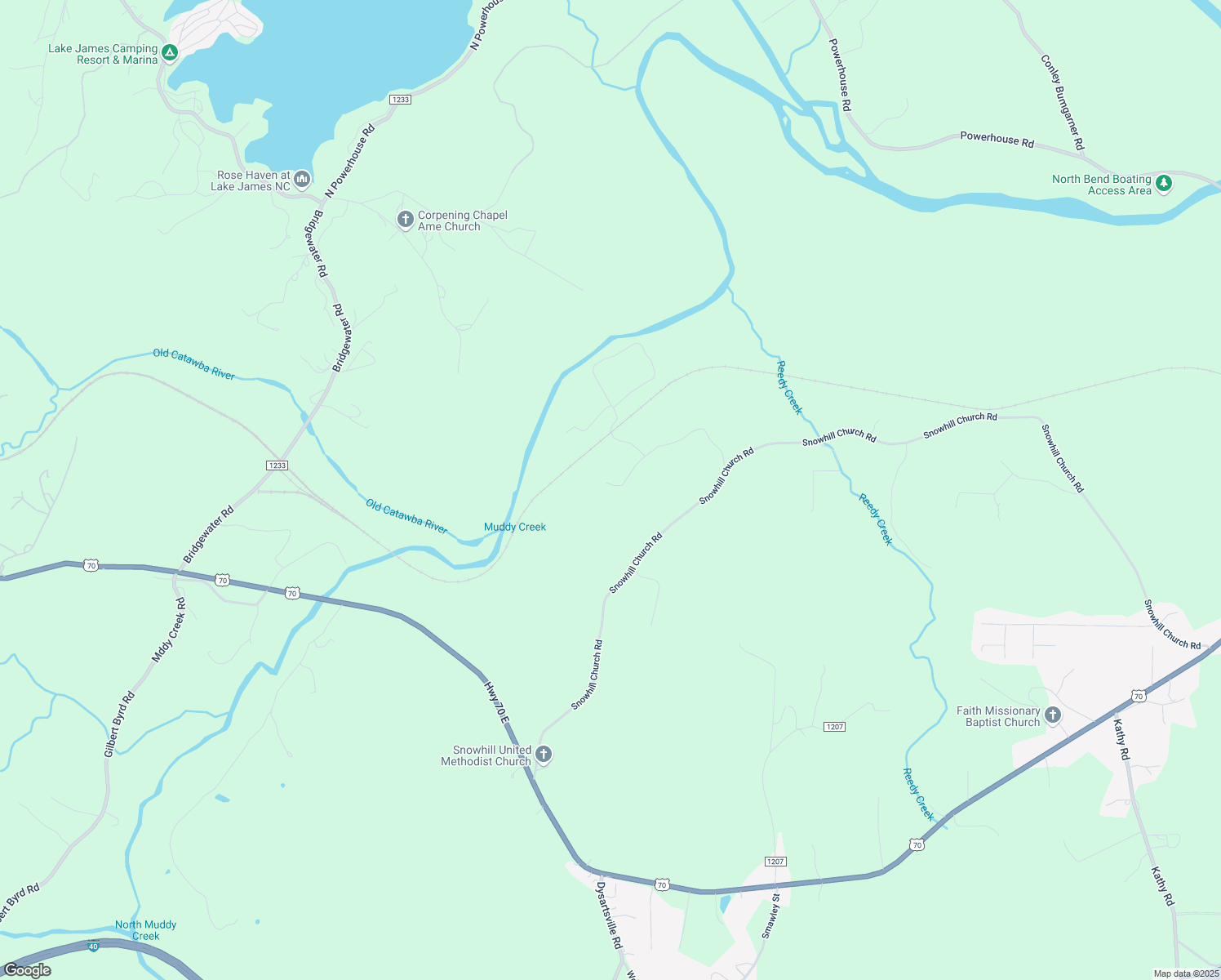 map of restaurants, bars, coffee shops, grocery stores, and more near 5407 Roy McGalliard Avenue in Morganton