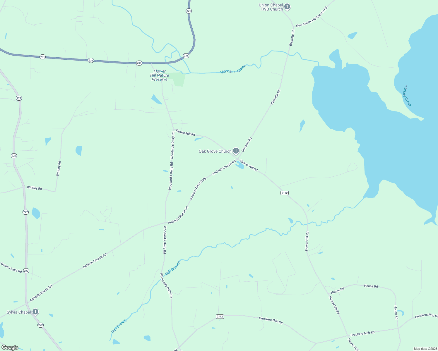 map of restaurants, bars, coffee shops, grocery stores, and more near 7330 Antioch Church Road in Middlesex