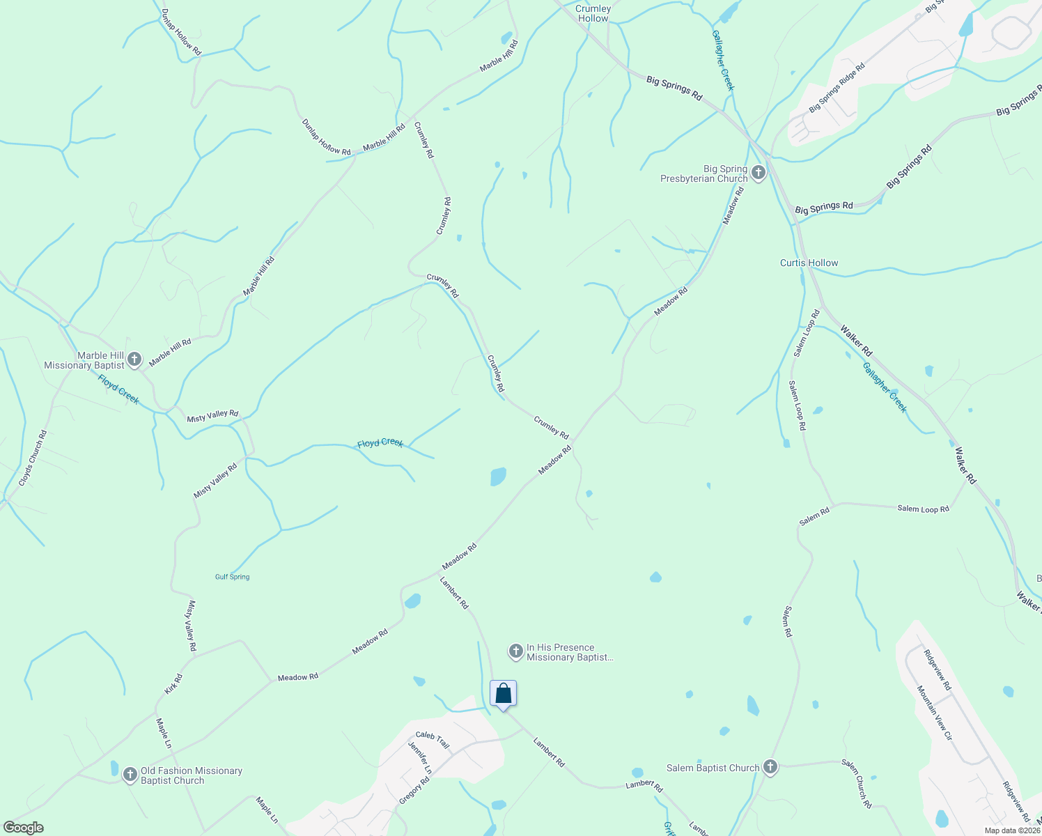 map of restaurants, bars, coffee shops, grocery stores, and more near 1837 Crumley Road in Greenback