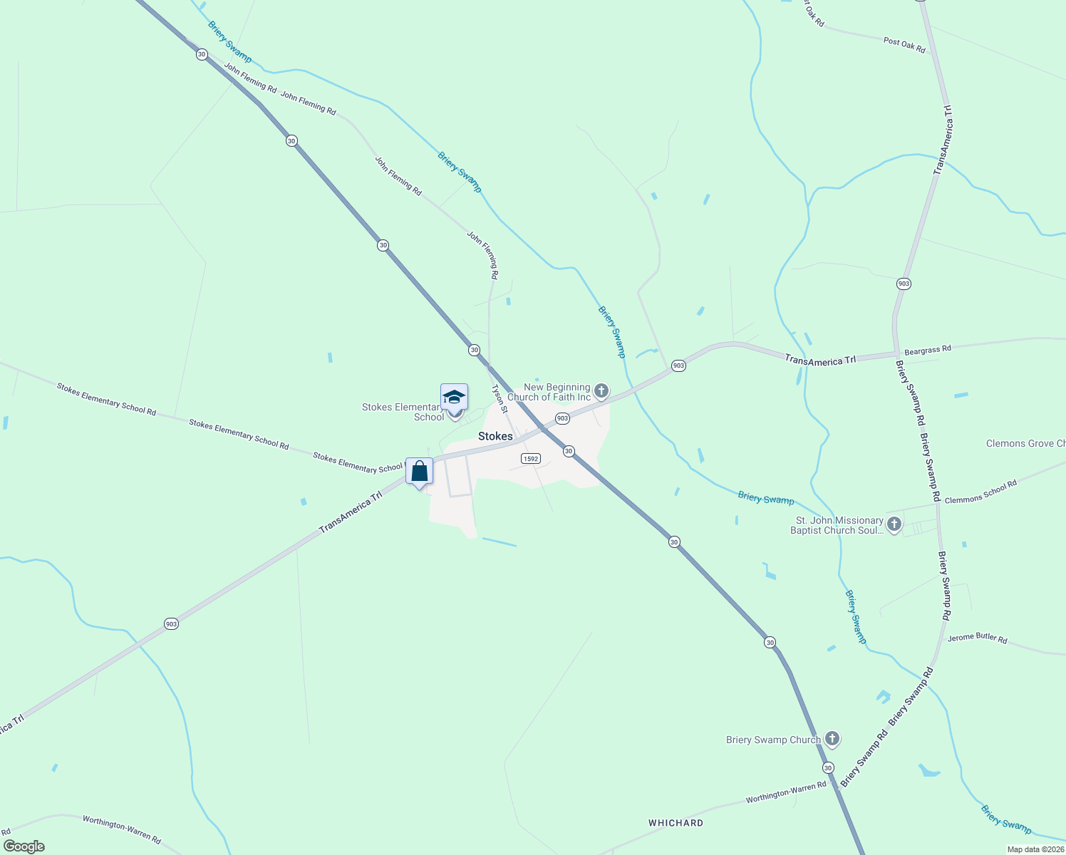 map of restaurants, bars, coffee shops, grocery stores, and more near 2825 Nc 903 S in Winterville