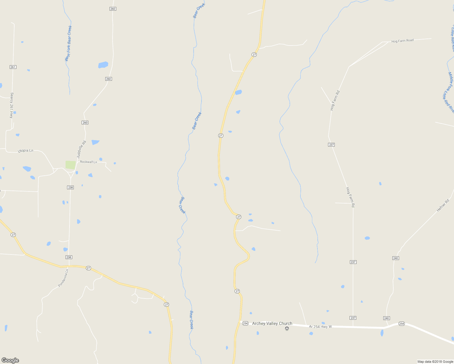 map of restaurants, bars, coffee shops, grocery stores, and more near 41721 Arkansas 27 in Leslie