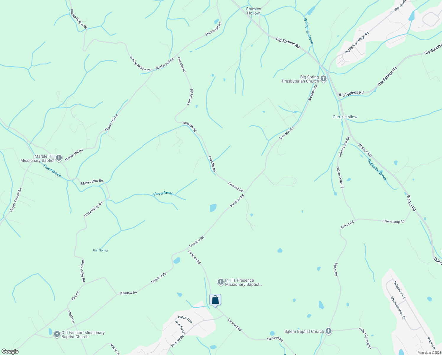 map of restaurants, bars, coffee shops, grocery stores, and more near 1837 Crumley Road in Greenback