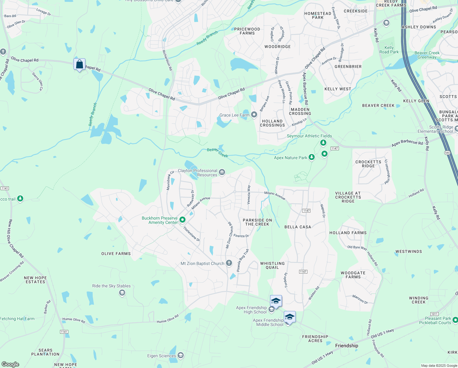 Lumber River Trail, Apex NC Walk Score