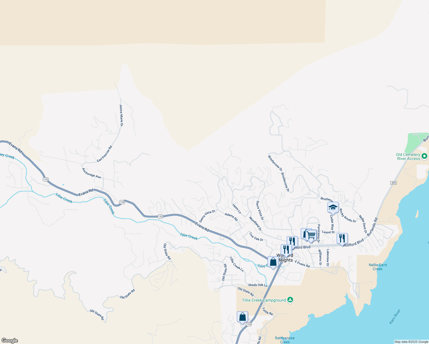 82 Canyon Drive, Wofford Heights CA Walk Score