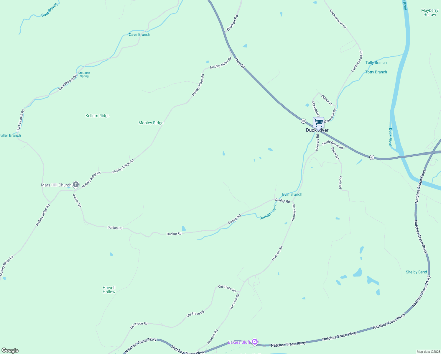 map of restaurants, bars, coffee shops, grocery stores, and more near in Duck River