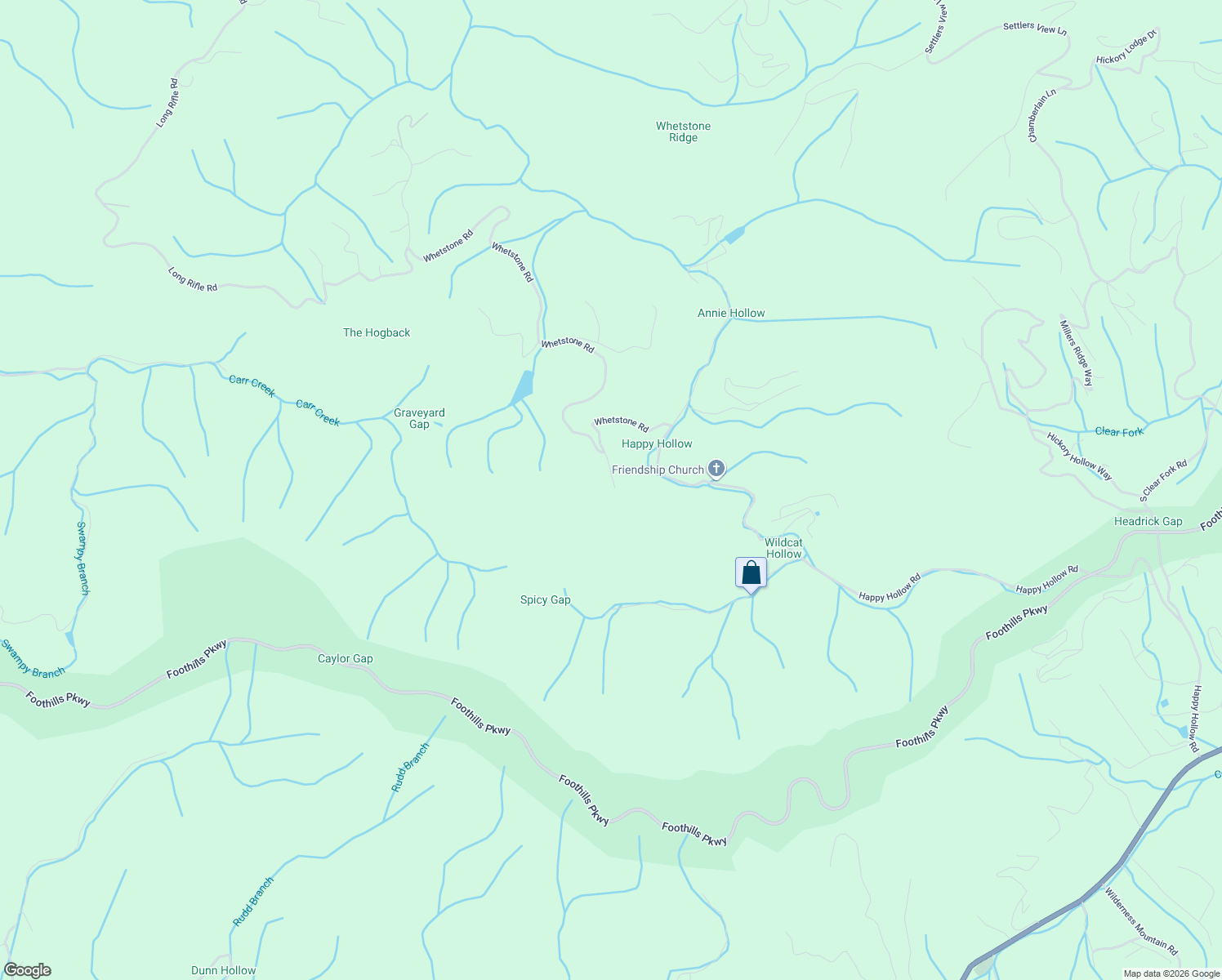 map of restaurants, bars, coffee shops, grocery stores, and more near 2421 Deep Spring Lane in Sevierville