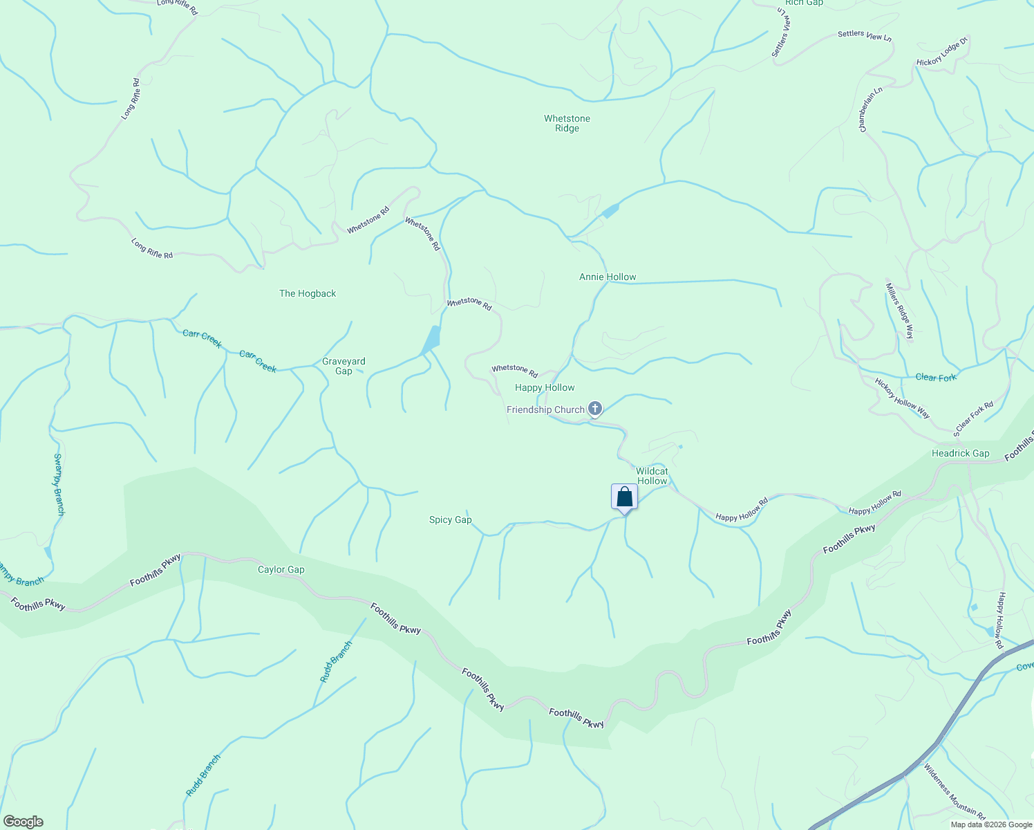 map of restaurants, bars, coffee shops, grocery stores, and more near 2421 Deep Spring Lane in Sevierville