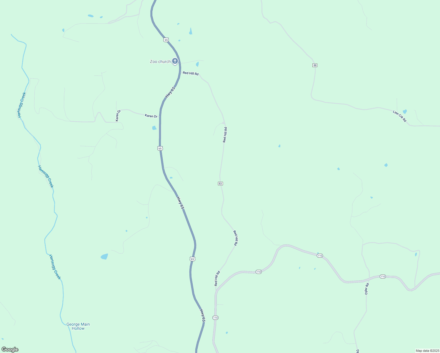 map of restaurants, bars, coffee shops, grocery stores, and more near Fire Tower Road in Dennard