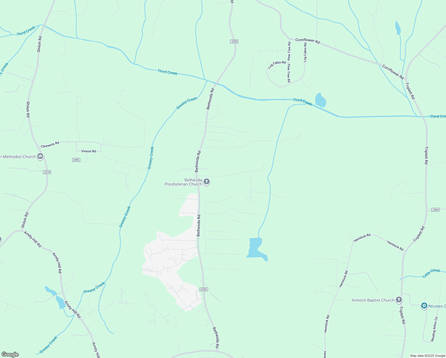 map of restaurants, bars, coffee shops, grocery stores, and more near 150 Hickory Nut Drive in Statesville