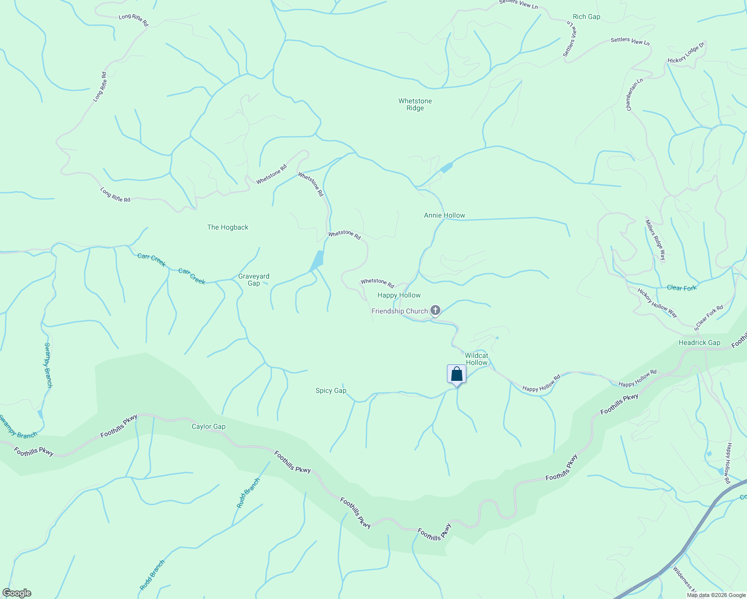 map of restaurants, bars, coffee shops, grocery stores, and more near 2405 Deep Spring Lane in Sevierville