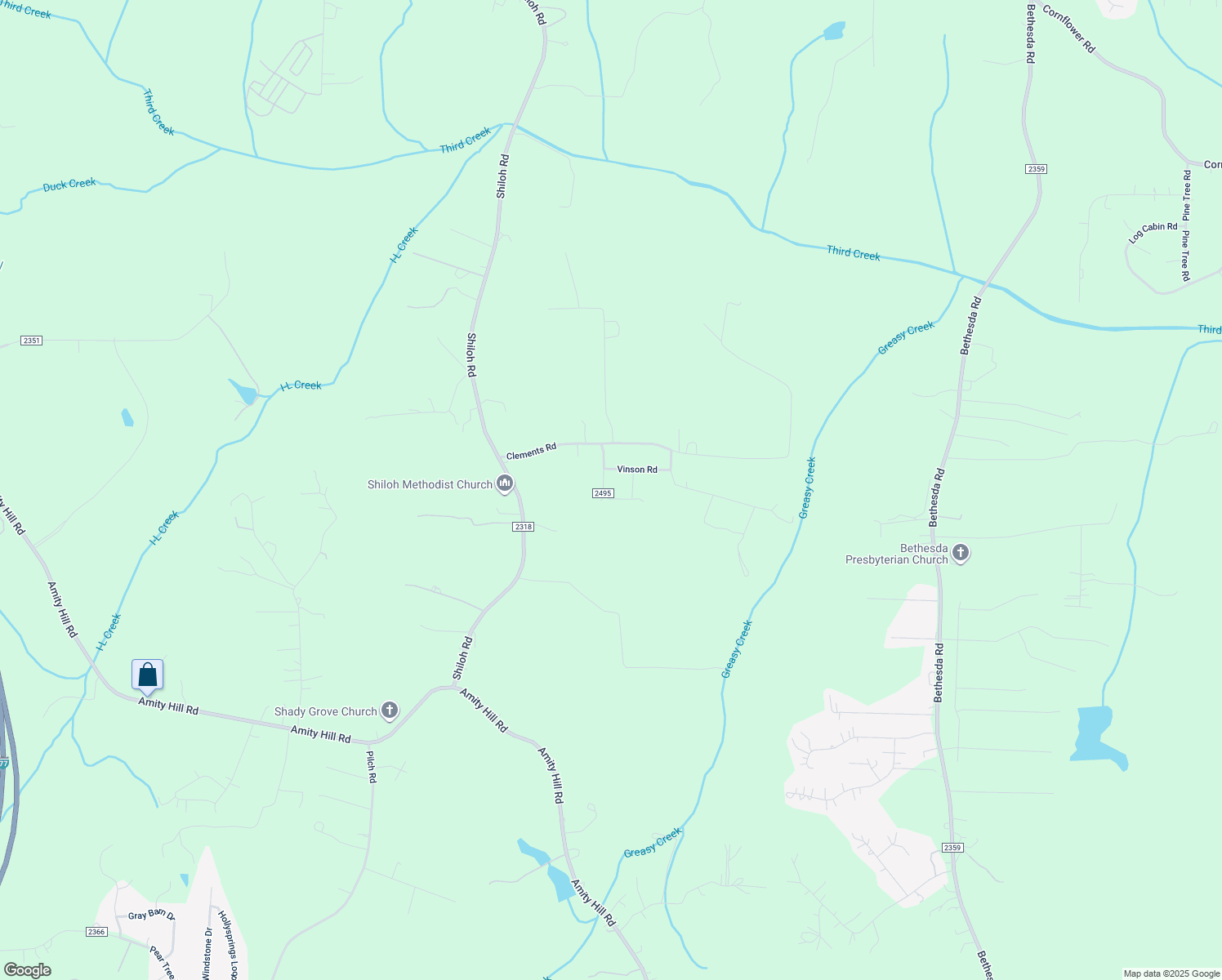 map of restaurants, bars, coffee shops, grocery stores, and more near 145 Trent Road in Statesville