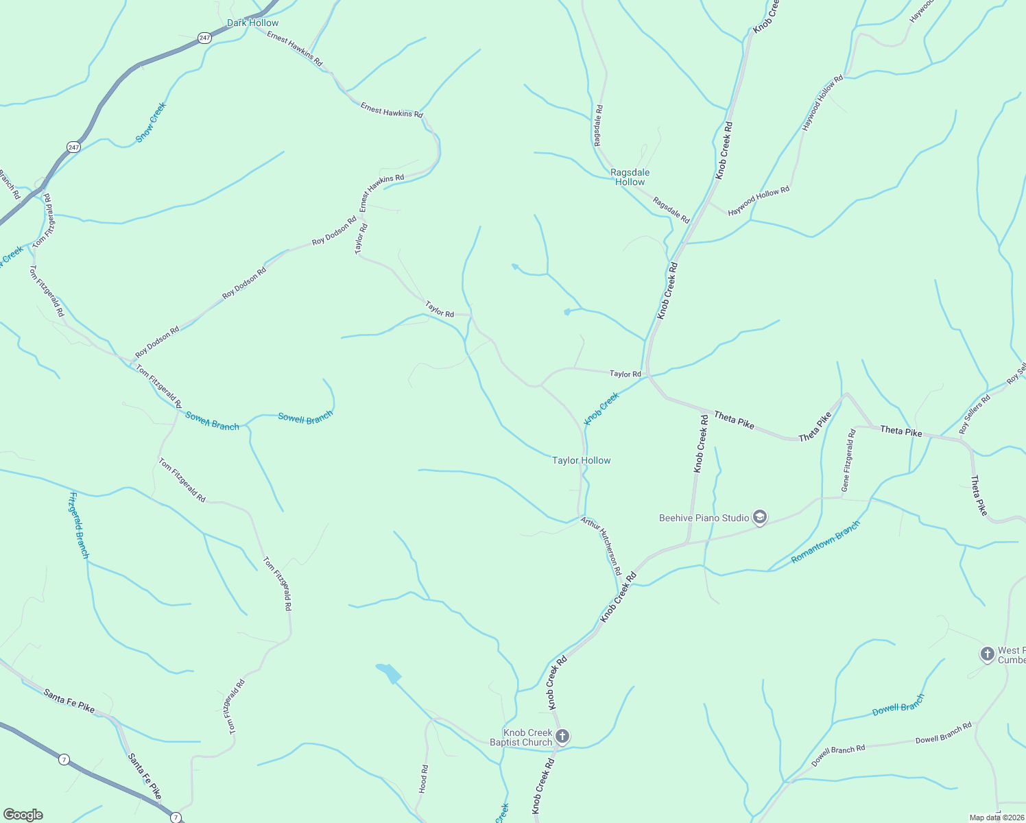 map of restaurants, bars, coffee shops, grocery stores, and more near 2543 Taylor Road in Columbia