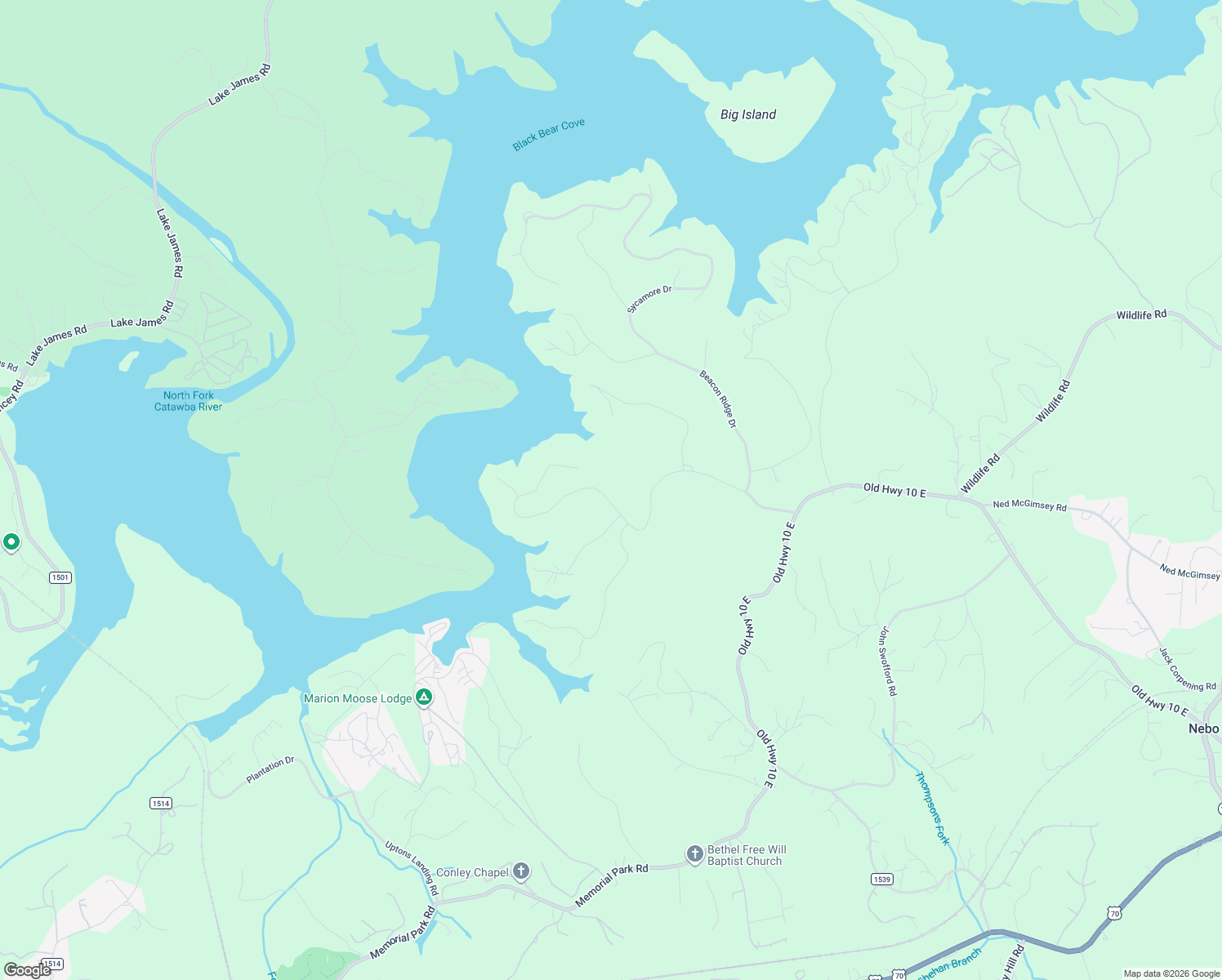 map of restaurants, bars, coffee shops, grocery stores, and more near 827 High Trail Drive in Nebo