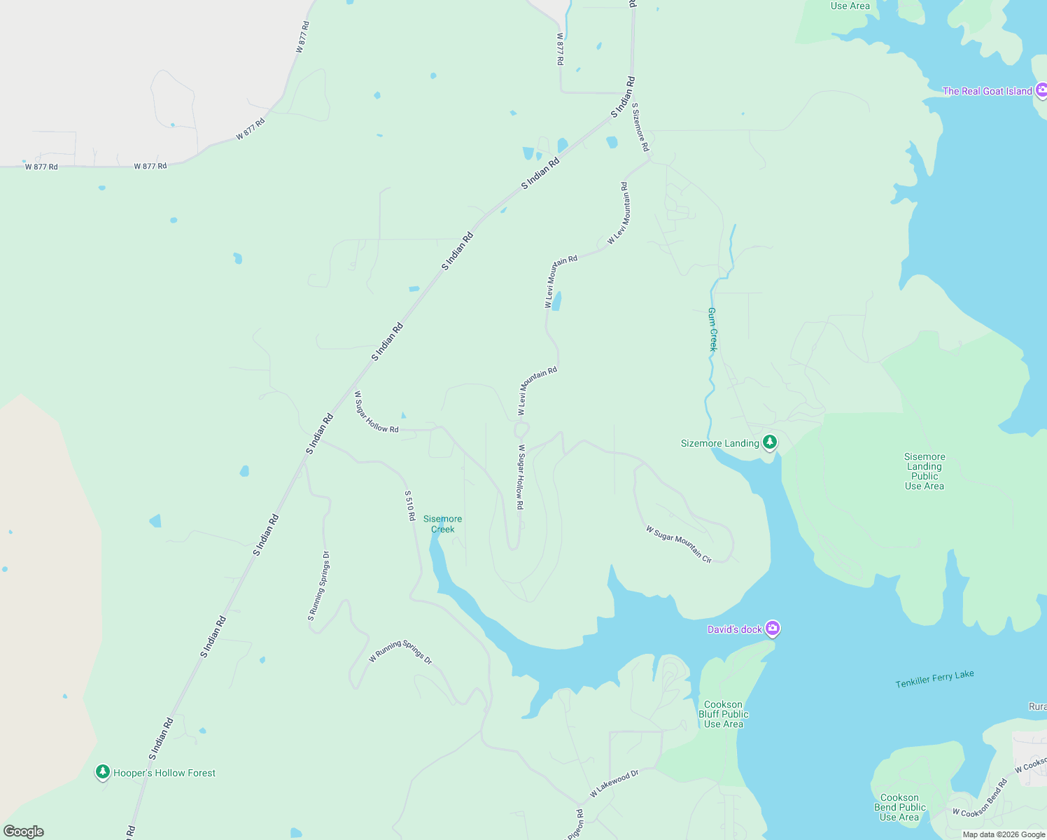map of restaurants, bars, coffee shops, grocery stores, and more near 31232 South 511 Road in Park Hill