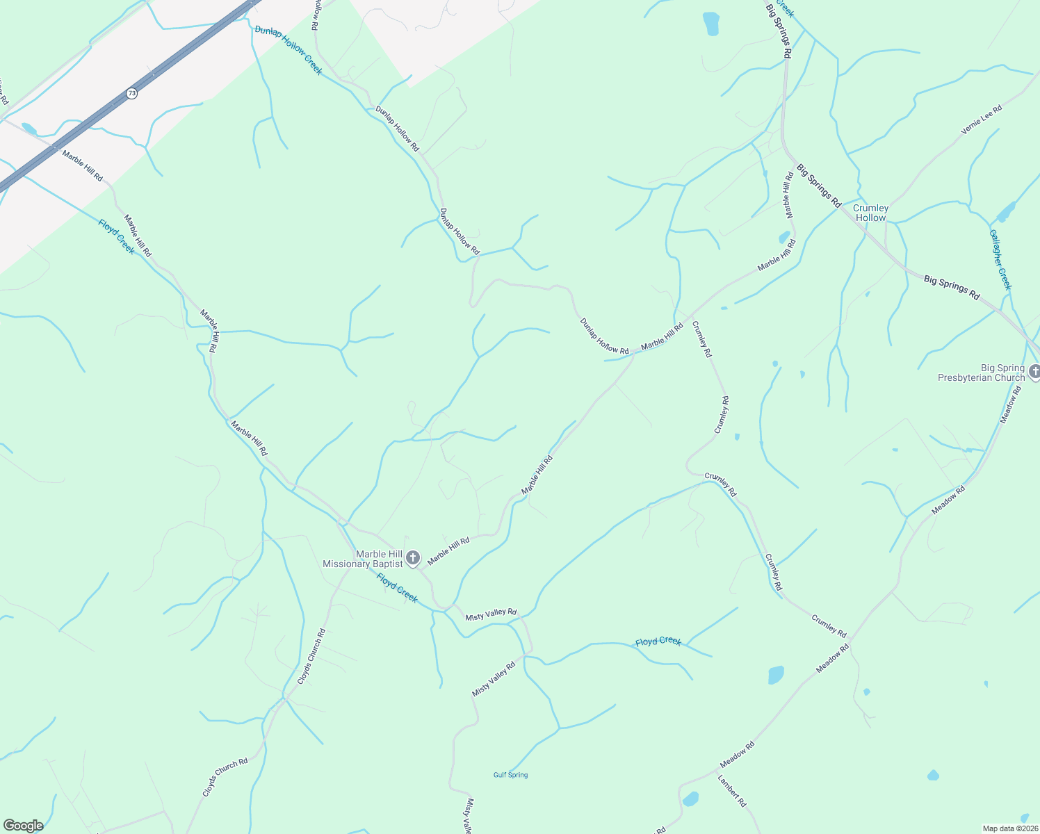 map of restaurants, bars, coffee shops, grocery stores, and more near 1060 Dawn Drive in Friendsville