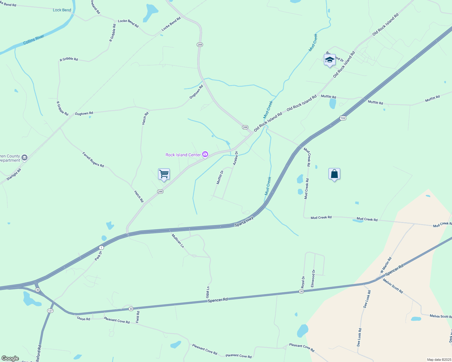 map of restaurants, bars, coffee shops, grocery stores, and more near 276 Azalea Dr in Rock Island