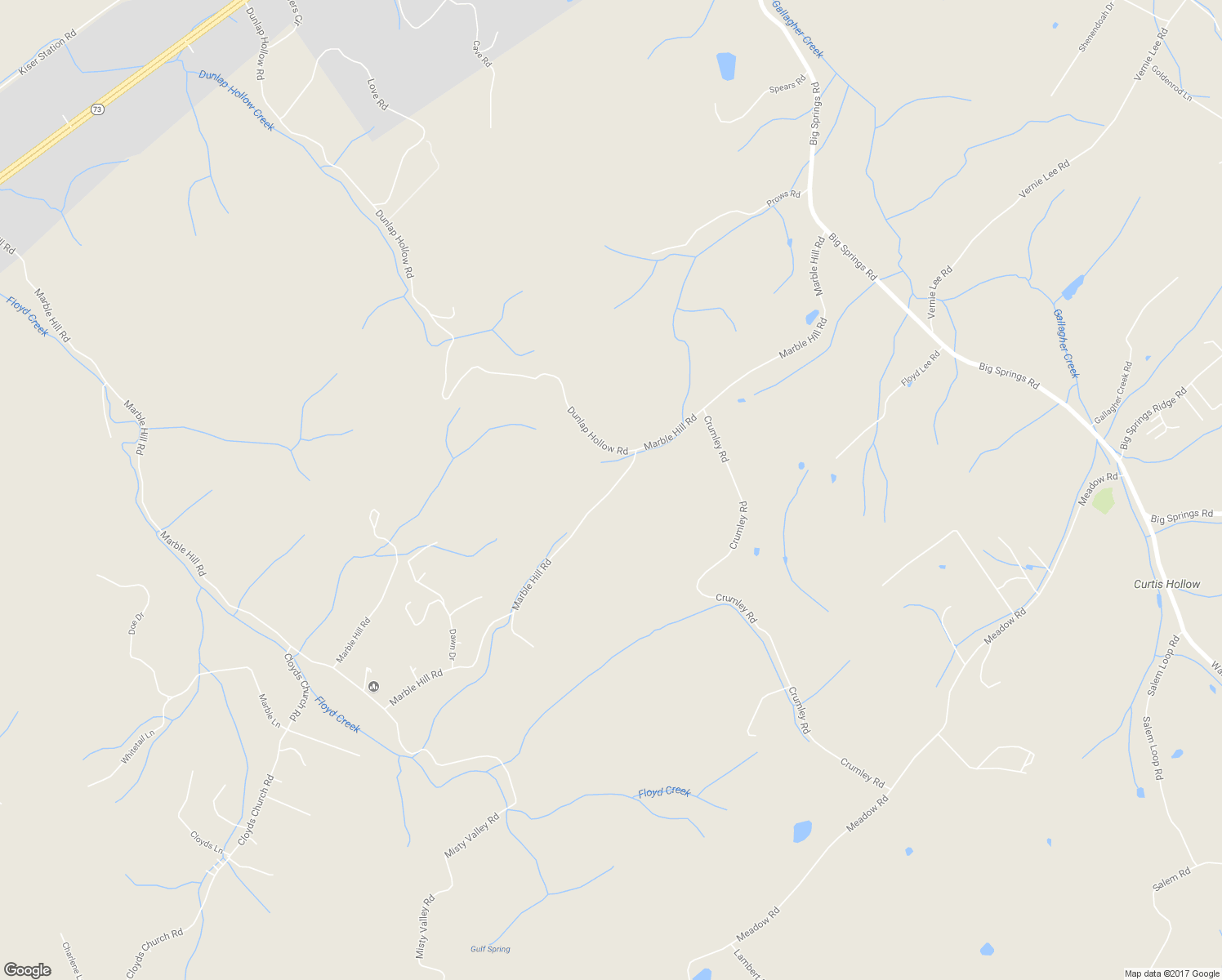 map of restaurants, bars, coffee shops, grocery stores, and more near 1248 Marble Hill Road in Friendsville