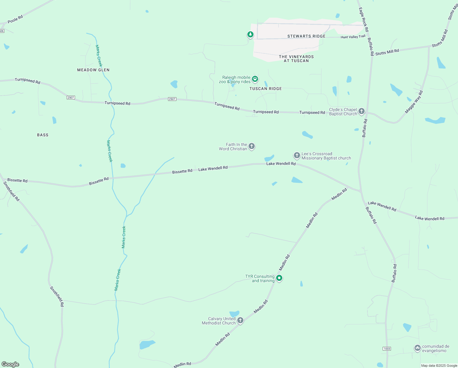 map of restaurants, bars, coffee shops, grocery stores, and more near 168 Lake Wendell Road in Wendell