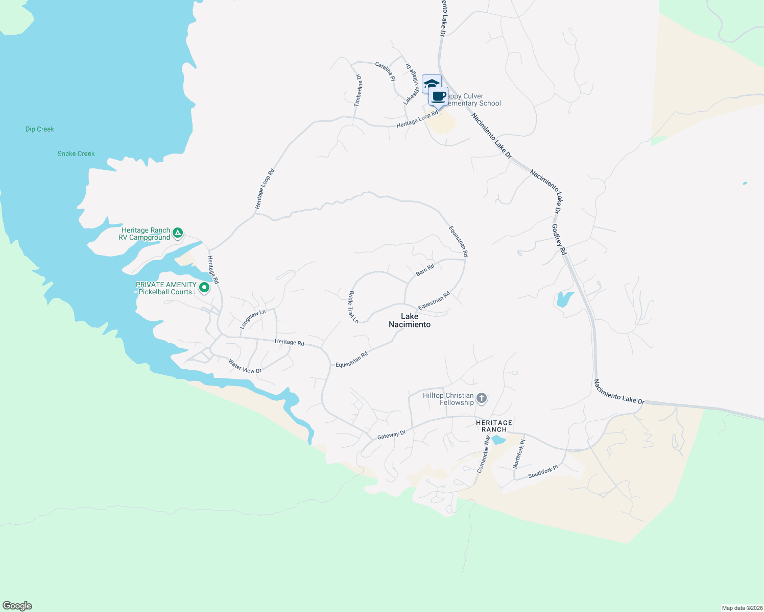 map of restaurants, bars, coffee shops, grocery stores, and more near 3034 Bridle Trail Lane in Paso Robles