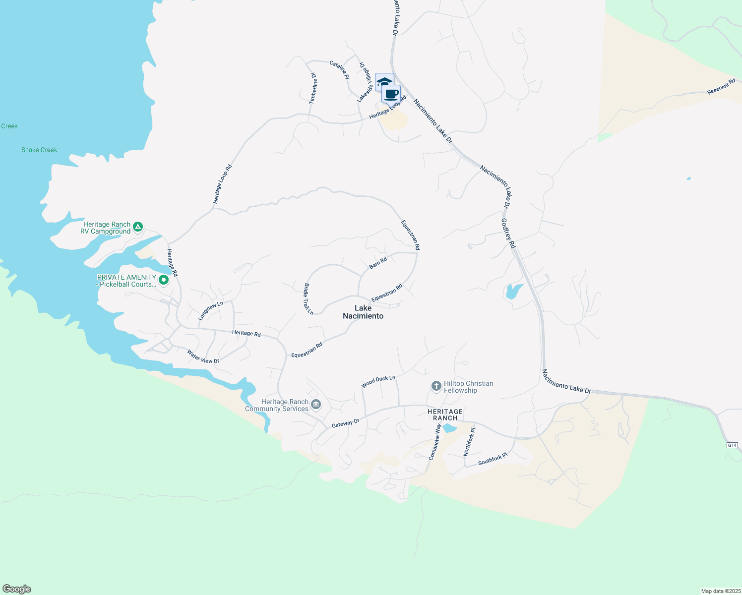 map of restaurants, bars, coffee shops, grocery stores, and more near 3138 Bridle Trail Lane in Paso Robles