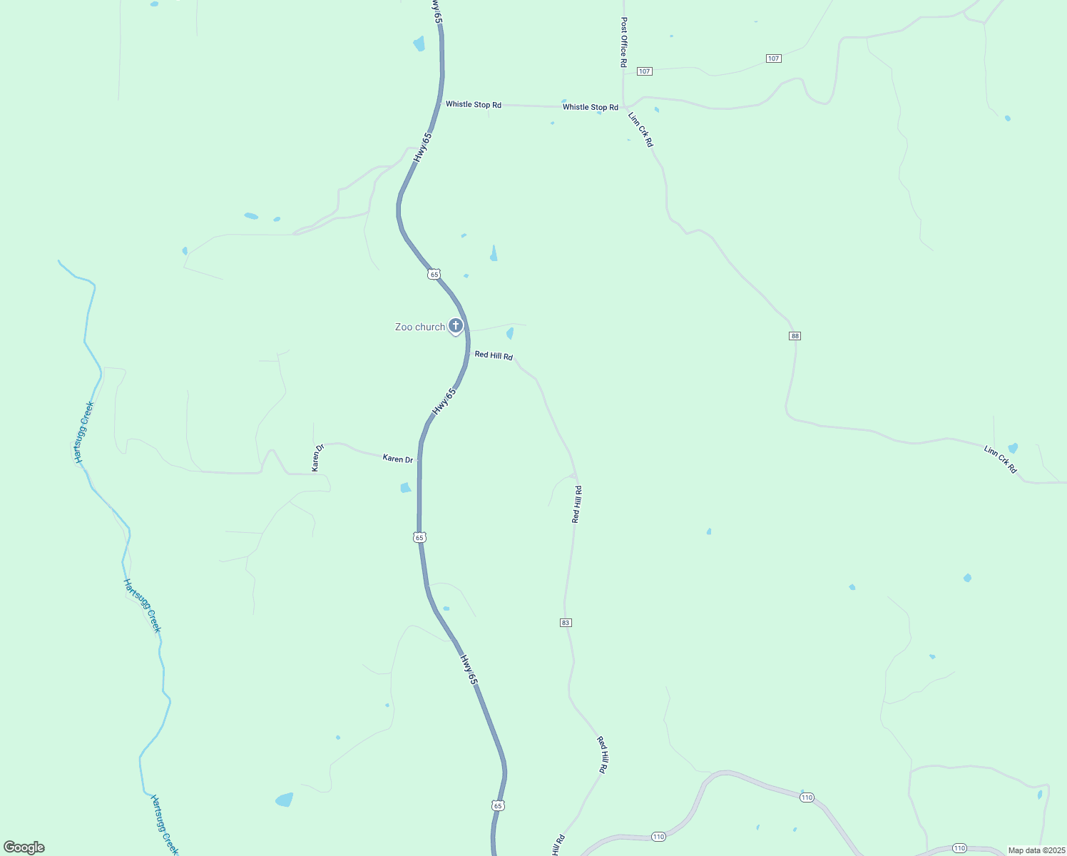 map of restaurants, bars, coffee shops, grocery stores, and more near Fire Tower Road in Dennard