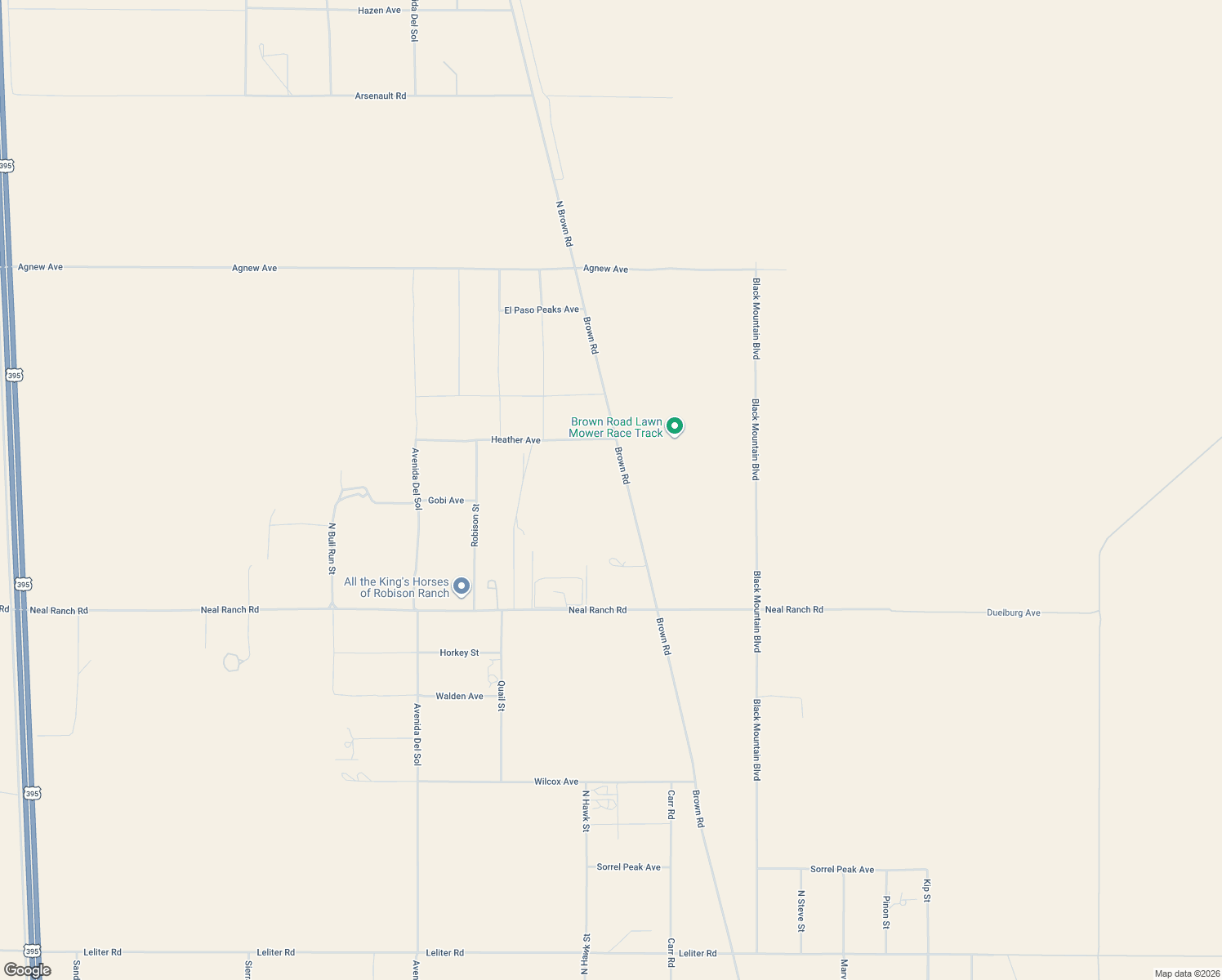 map of restaurants, bars, coffee shops, grocery stores, and more near 5955 Brown Road in Inyokern