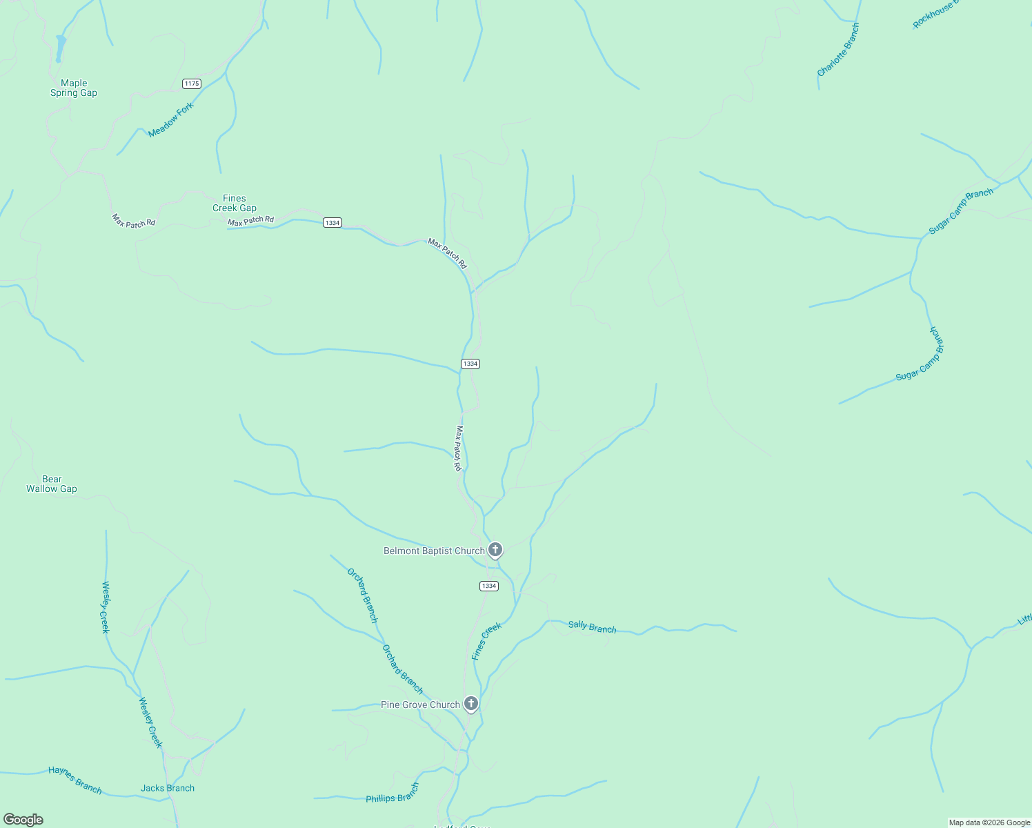 map of restaurants, bars, coffee shops, grocery stores, and more near 5256 Max Patch Road in Clyde