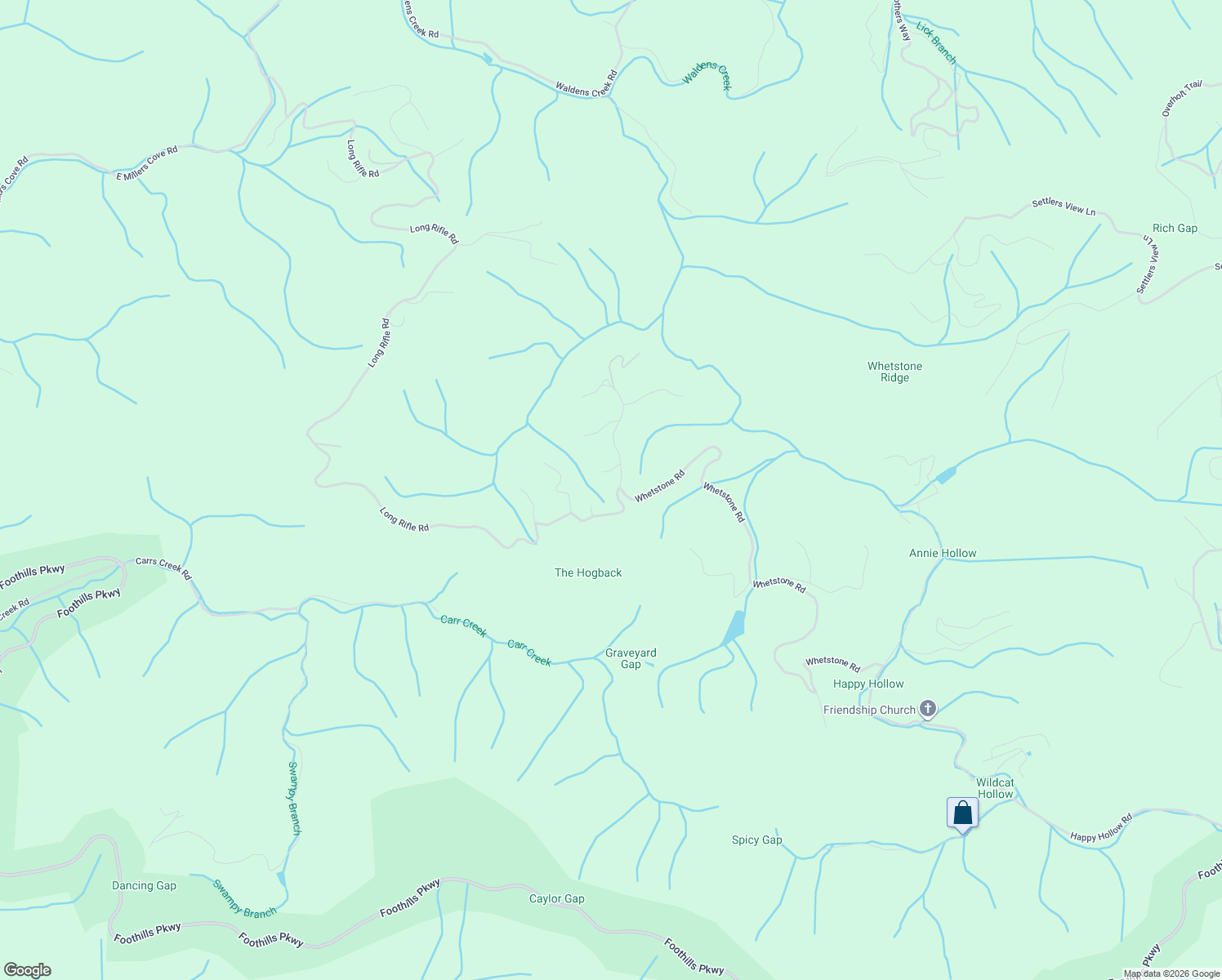 map of restaurants, bars, coffee shops, grocery stores, and more near 1 One Mule Lane in Sevierville