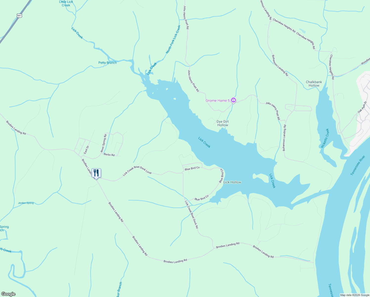 map of restaurants, bars, coffee shops, grocery stores, and more near 291 Maxine Nelson Road in Parsons