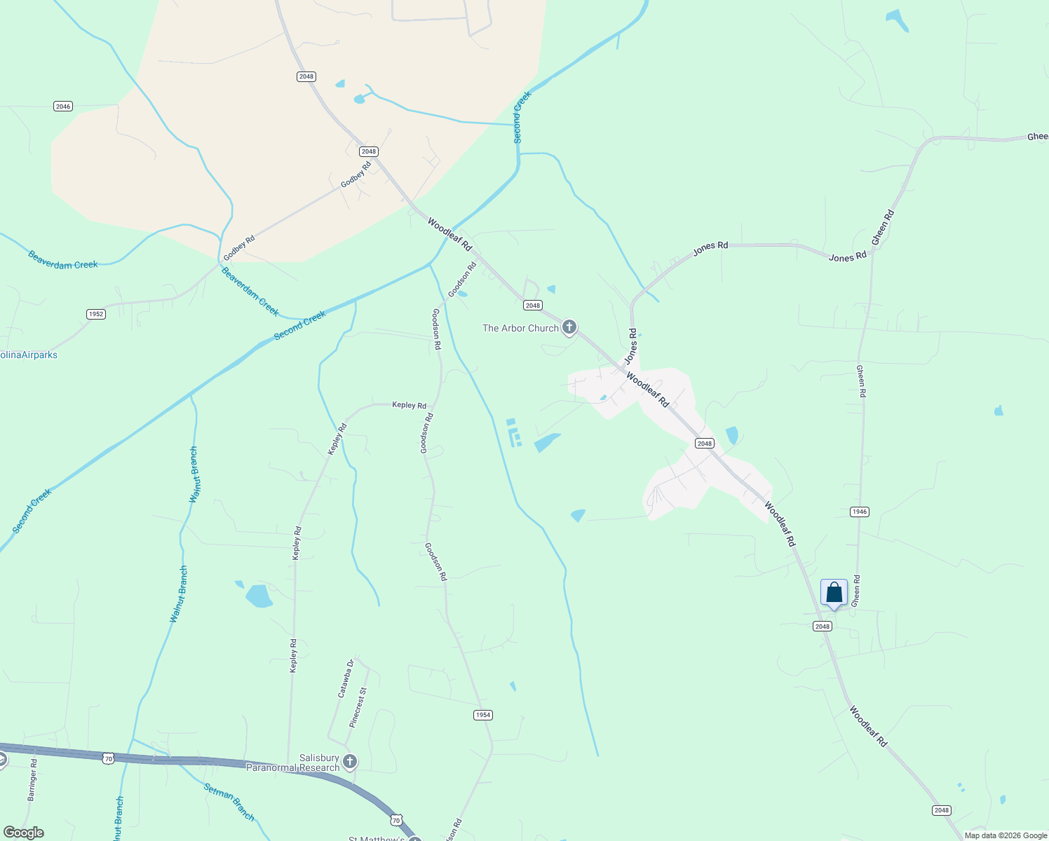 map of restaurants, bars, coffee shops, grocery stores, and more near 380 Apple Road in Salisbury