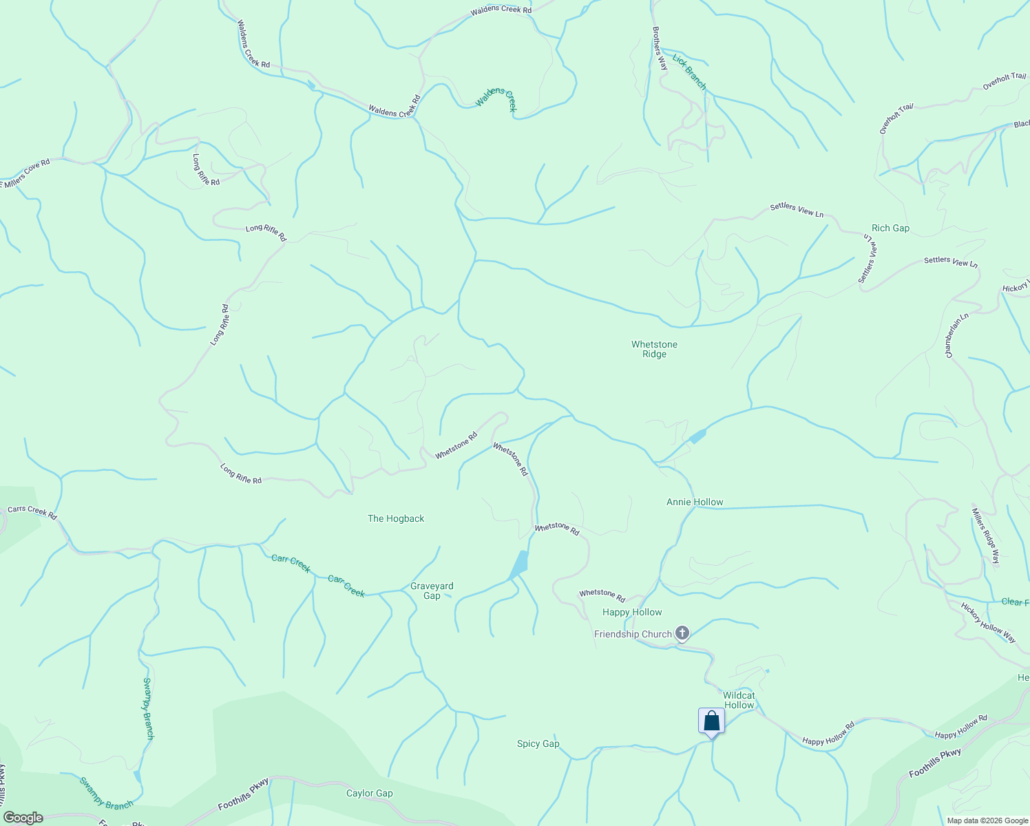 map of restaurants, bars, coffee shops, grocery stores, and more near 4416 Whetstone Road in Sevierville