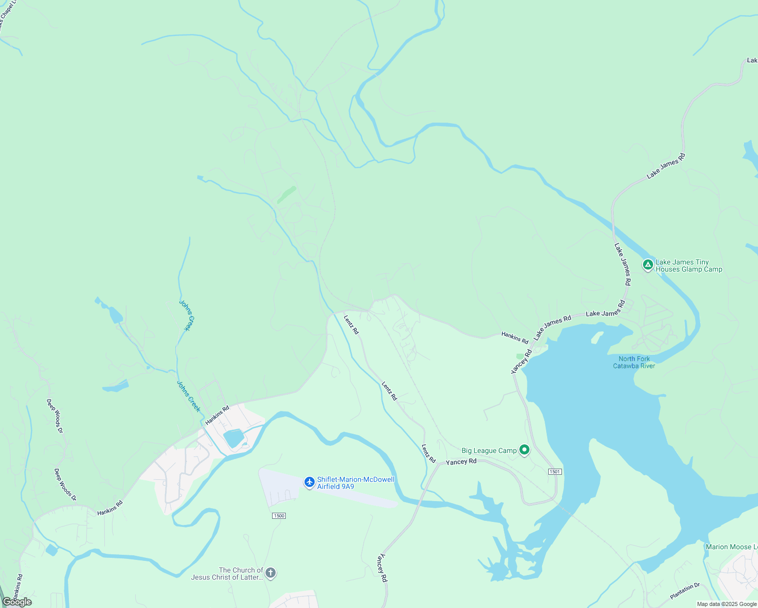 map of restaurants, bars, coffee shops, grocery stores, and more near 2580 Hankins Road in Marion