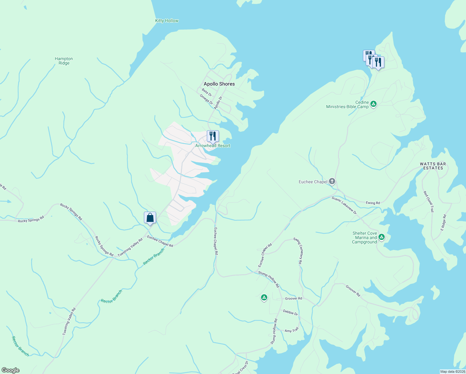 map of restaurants, bars, coffee shops, grocery stores, and more near 341 Clearwater Drive in Spring City