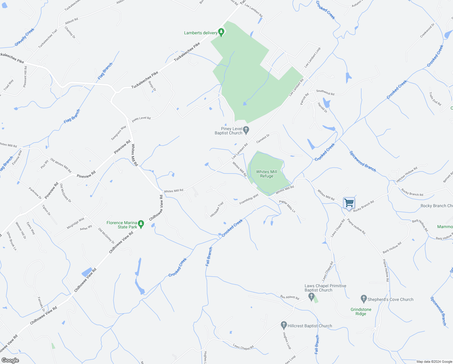 map of restaurants, bars, coffee shops, grocery stores, and more near 1131 Friendship Way in Maryville