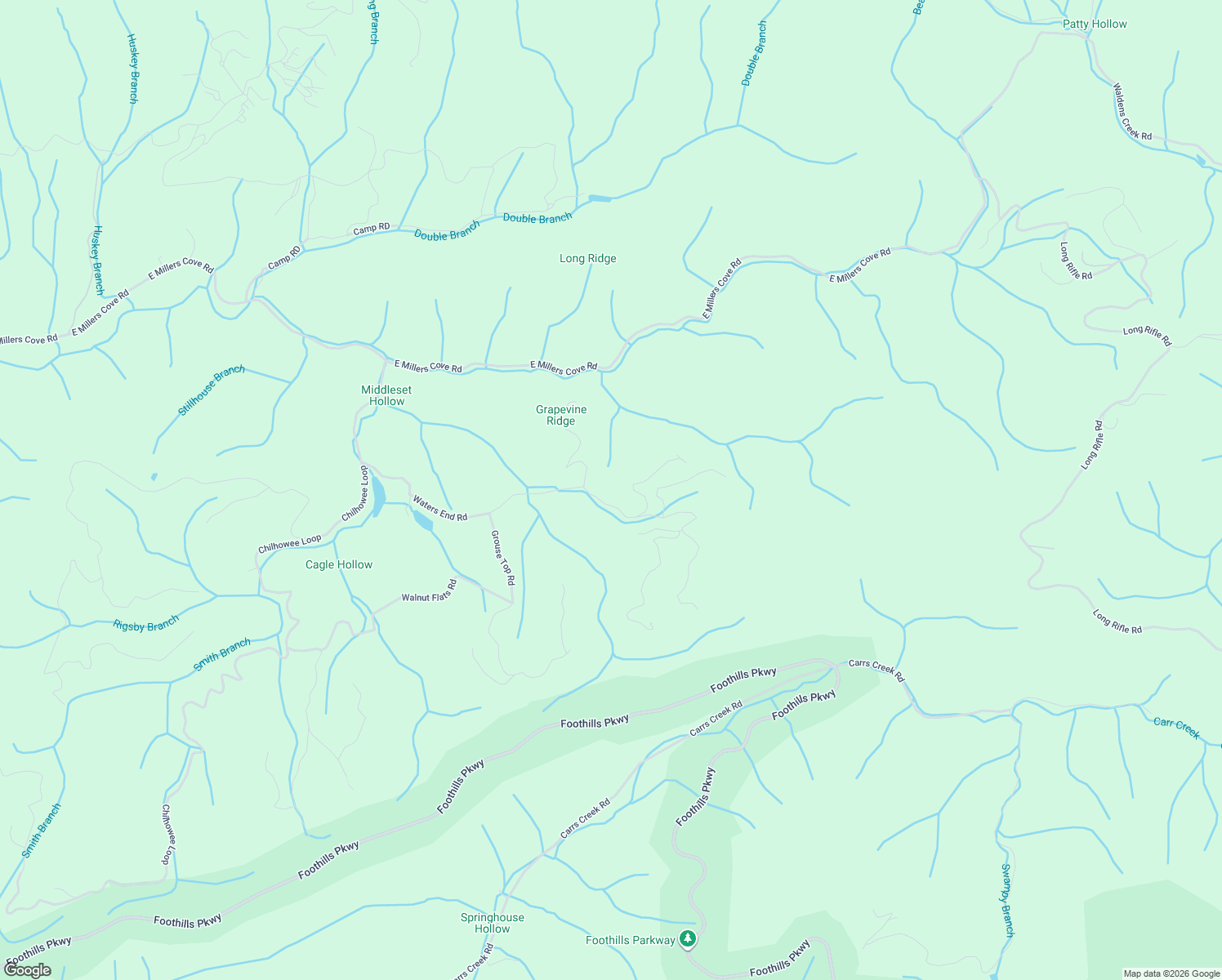 map of restaurants, bars, coffee shops, grocery stores, and more near 1903 Waters End Road in Walland