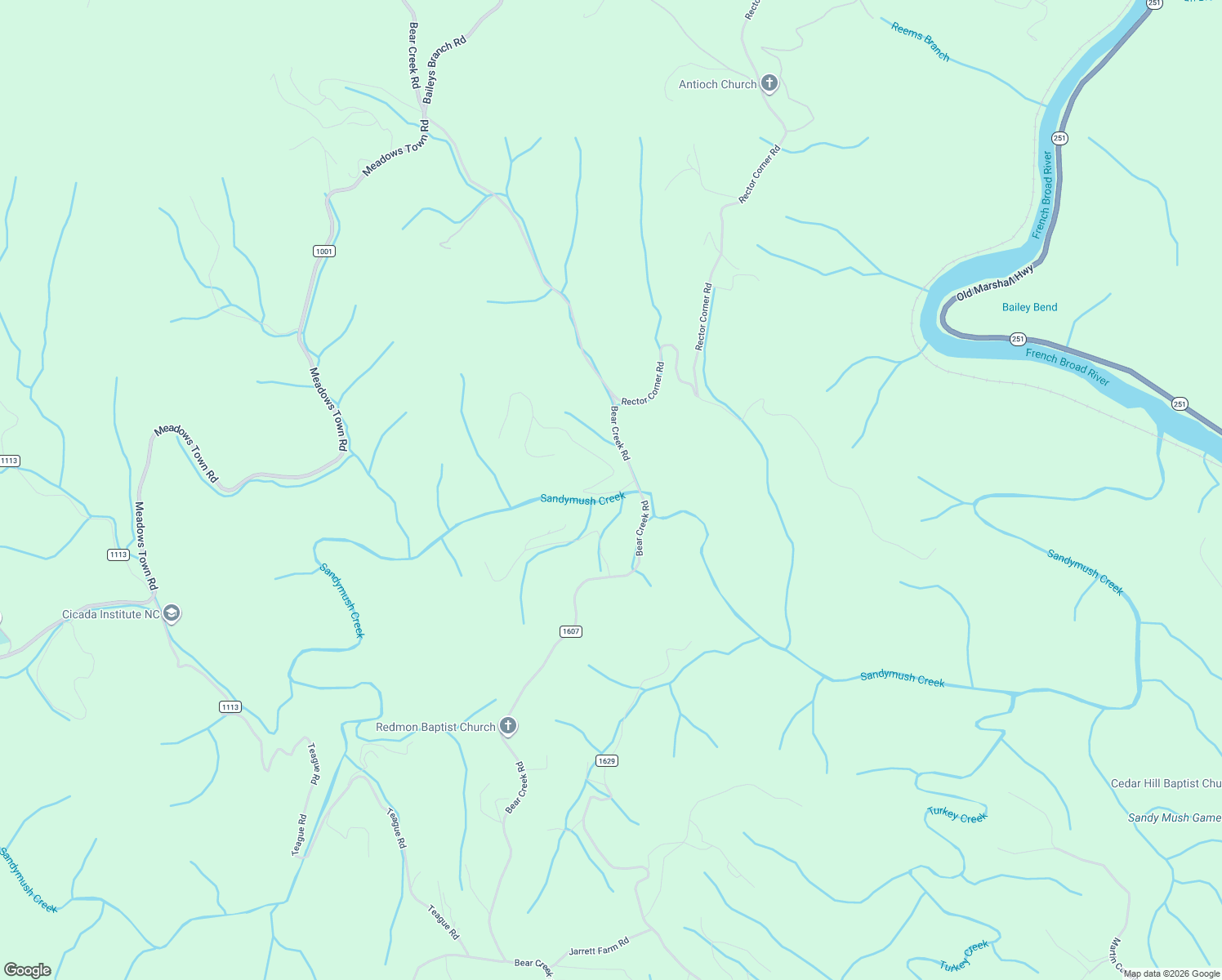 map of restaurants, bars, coffee shops, grocery stores, and more near 64 Highland Creek Drive in Marshall