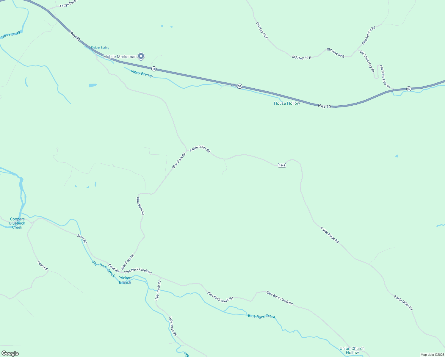 map of restaurants, bars, coffee shops, grocery stores, and more near 1762 9 Mile Ridge Road in Duck River