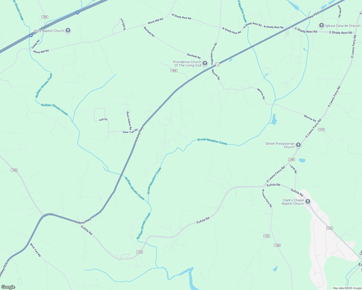 map of restaurants, bars, coffee shops, grocery stores, and more near 208 Windforest Drive in Statesville