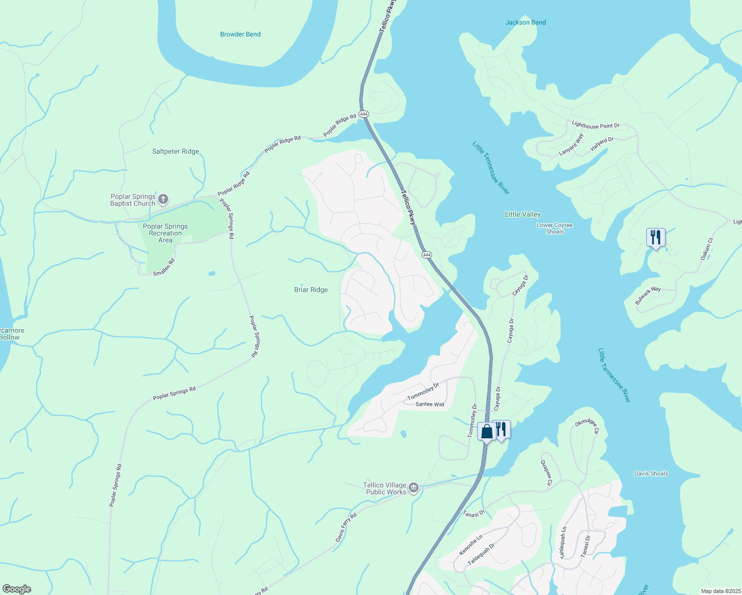 map of restaurants, bars, coffee shops, grocery stores, and more near 414 Seminole Place in Loudon