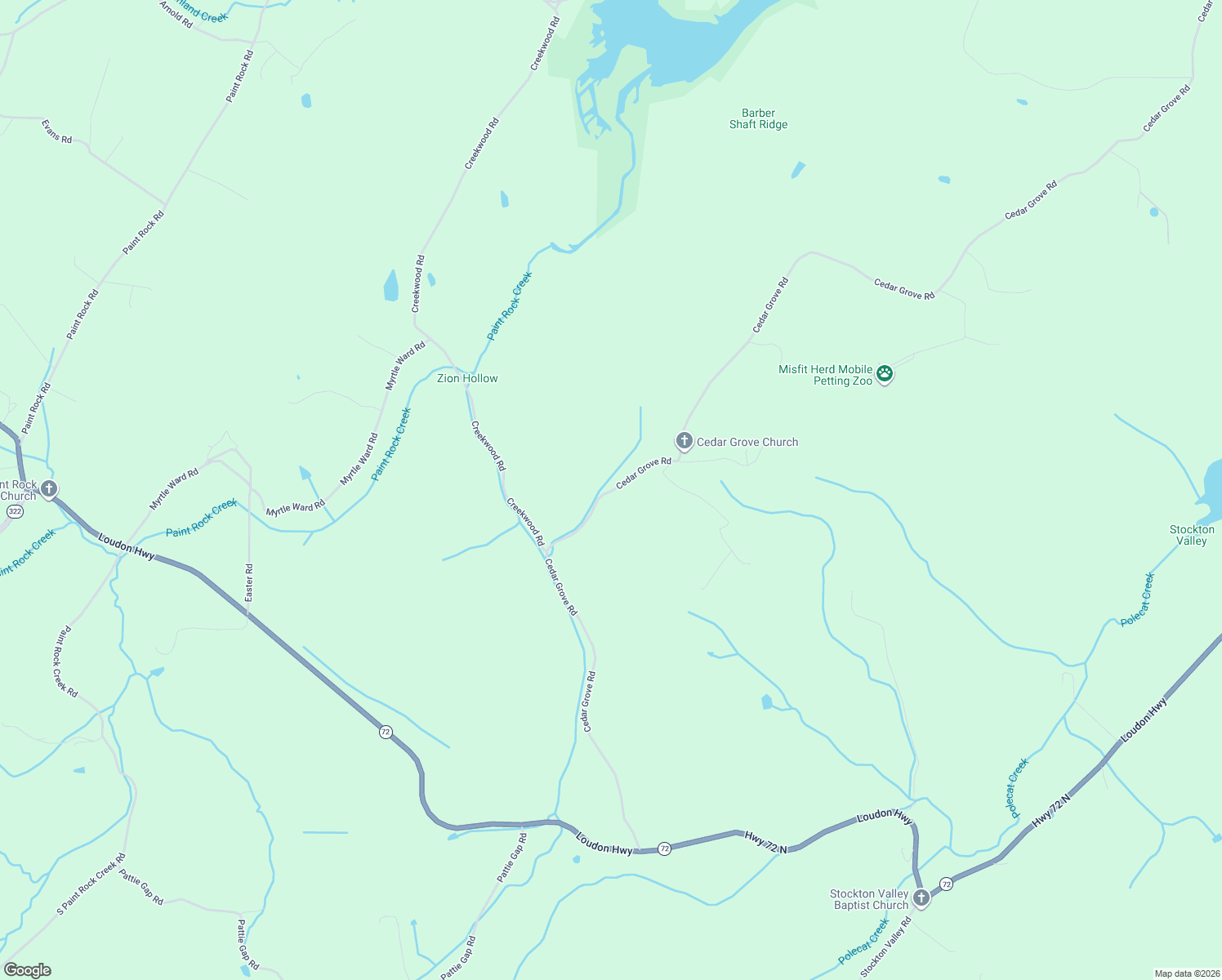 map of restaurants, bars, coffee shops, grocery stores, and more near 352 Cedar Grove Road in Loudon