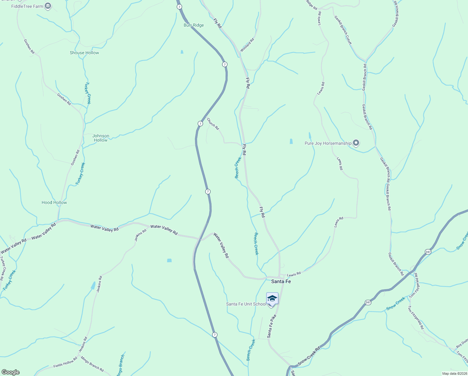 map of restaurants, bars, coffee shops, grocery stores, and more near in Santa Fe